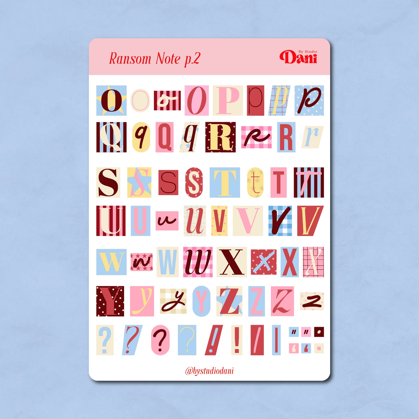 Ransom Note Sticker Set A5 – Bullet Journal Stickers