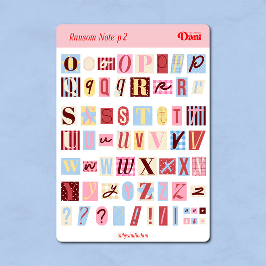 Ransom Note Sticker Set A5 – Bullet Journal Stickers