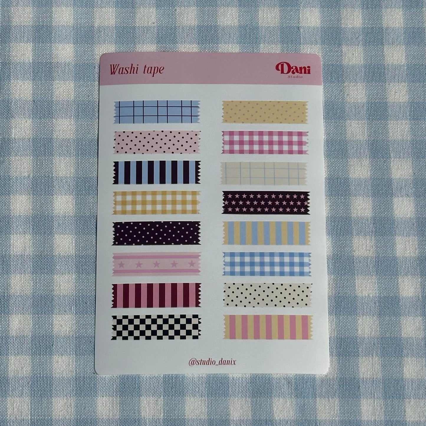 Washi Tape Stickervel A6 – Planner Stickers