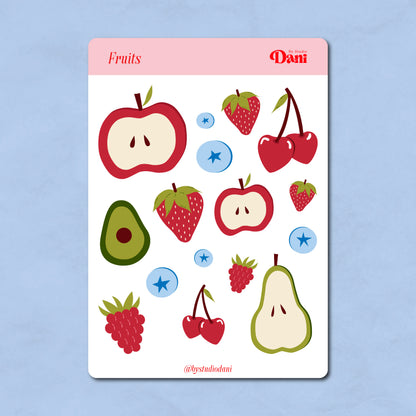 Fruits Stickervel A5 – Bullet Journal Stickers