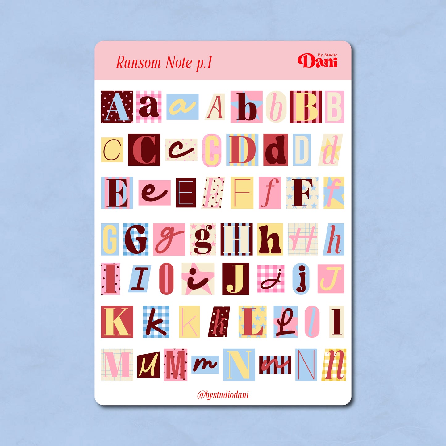 Ransom Note Sticker Set A5 – Bullet Journal Stickers