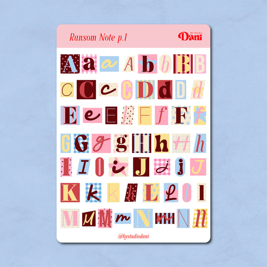 Ransom Note Sticker Set A5 – Bullet Journal Stickers
