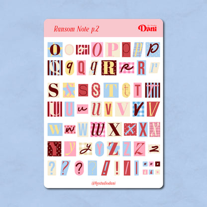 Ransom Note Sticker Set A5 – Bullet Journal Stickers