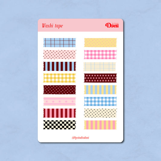 Washi Tape Sticker Sheet