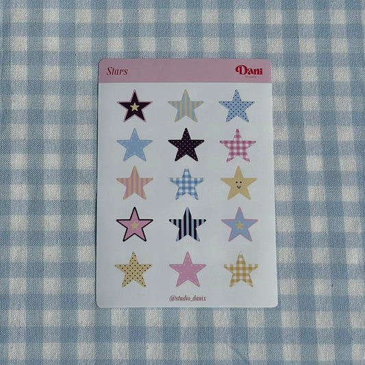 Stars Stickervel A6 – Planner Stickers