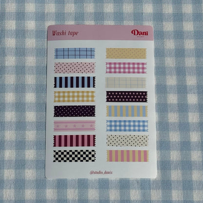 Washi Tape Stickervel A6 – Planner Stickers