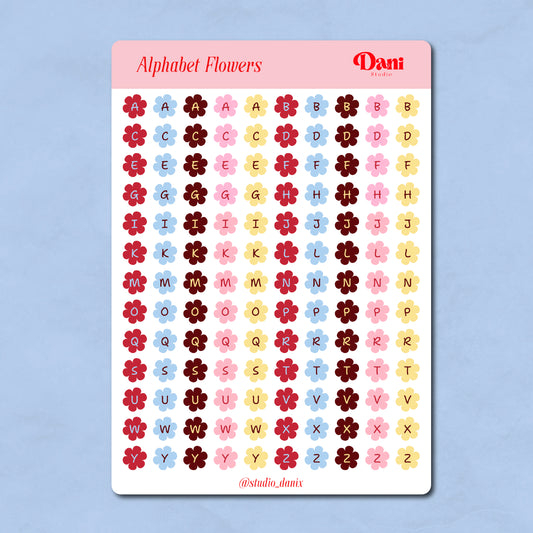 Alphabet Flowers - A5