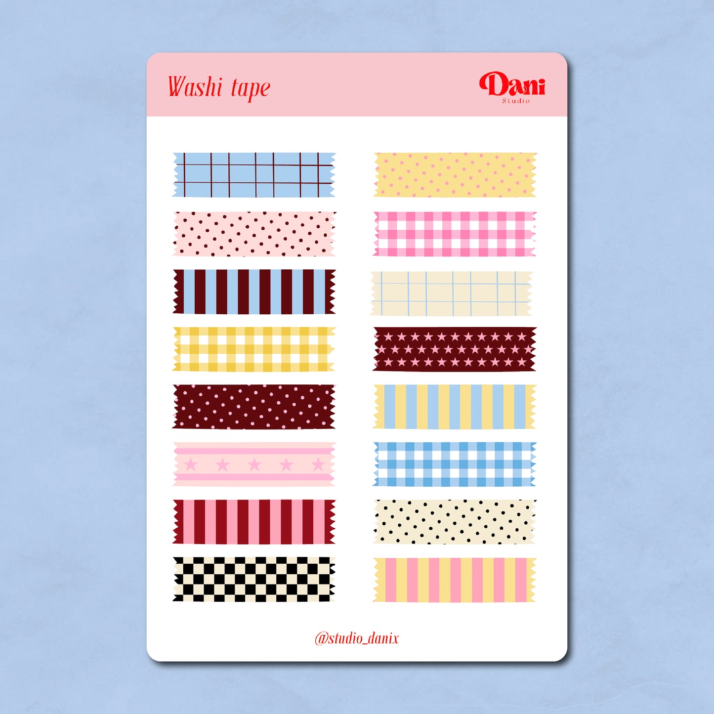 Washi Tape Stickervel - A6