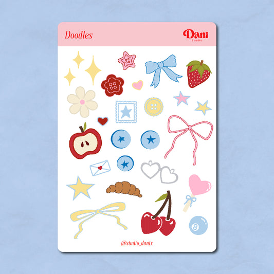 Doodles Stickervel - A6