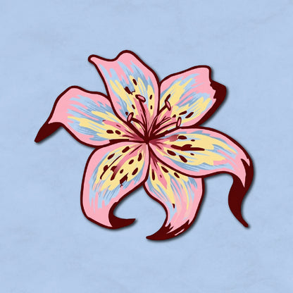 Sticker Lelie – Handgemaakte Die Cut Sticker