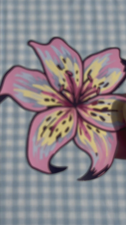 Sticker Lelie – Handgemaakte Die Cut Sticker